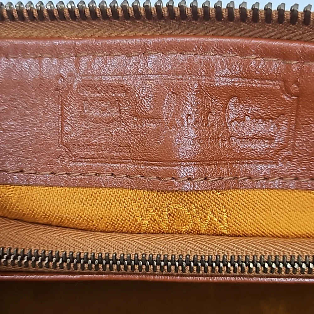 Authentic MCM Monogram Vintage Speedy Bag Cognac Visetos w/ Crossbody Strap